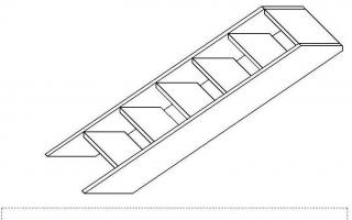 Do-it-yourself L-shaped staircase - how to make a corner staircase Dimensions of a 90-degree rotary staircase