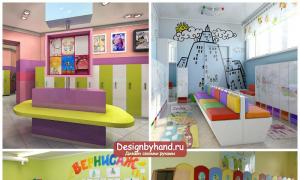 Wie kann man die Wände in einem Kindergarten mit eigenen Händen schön dekorieren?